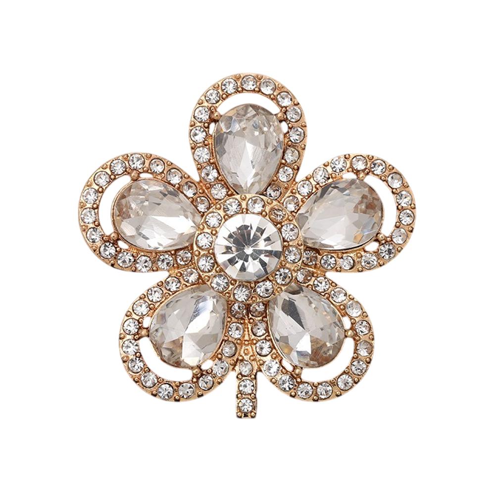 DIY Phone Case Charms Metal Alloy Water Drop Flower Rhinestone Decoration Phone Shell Accessories