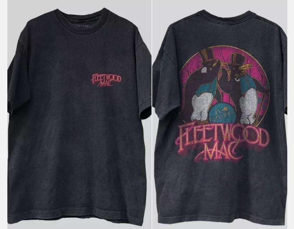 Fleetwood Mac Penguin 2 сторона черная футболка с коротким рукавом унисекс винтаж