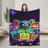 Geometry Dash Games Blankets Flannel  Relax Soft Throw Blanket for Bedding Plush Thin Quilt