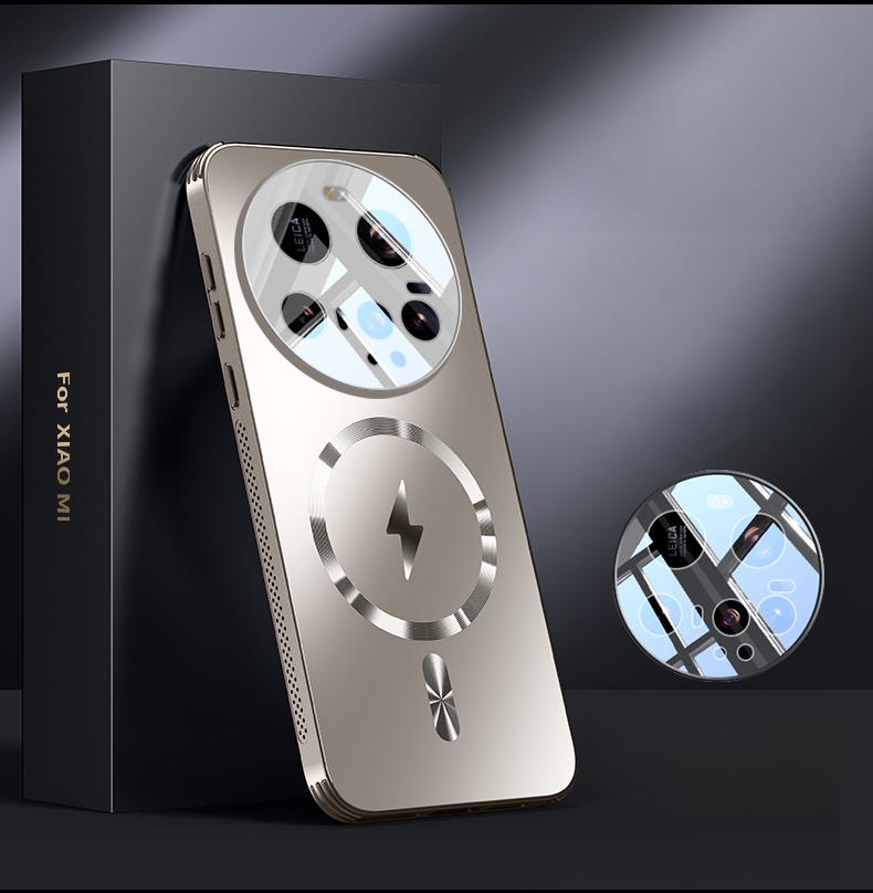 Для Чехол Magsafe для Xiaomi 15 Ultra Frosted Shockproof Lens Film Защитная пленка для Xiaomi Mi 15 14 Pro 13 Магнитный чехол