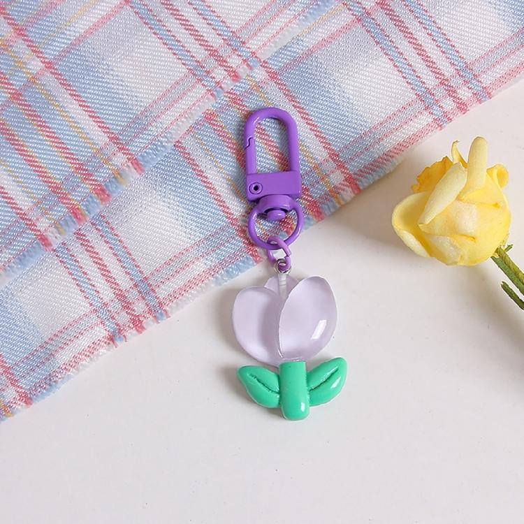 Прочный брелок для ключей с цветком из смолы Элегантный прозрачный брелок для ключей с цветком Уникальный кулон для ключей Идеально подходит для любителей природы