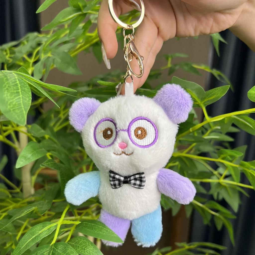 Plush Colorful Whimsical Bear Doll Keychain In Various Colors For Kids Adults And