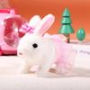 Интерактивная танцующая и ходячая игрушка-кролик, плюшевый электронный питомец-кролик для детей, анимированное движущееся животное, подарок на день рождения для мальчиков и девочек