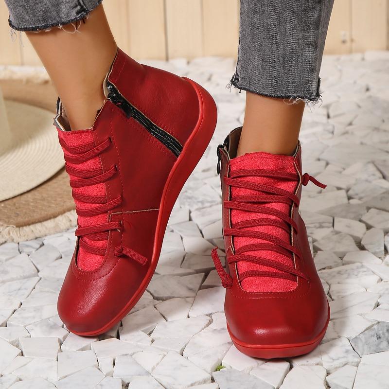 Модные зимние женские туфли на плоской подошве из натуральной кожи женские короткие ботинки в стиле ретро модные женские ботинки на шнуровке с мехом 36-43