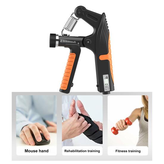 Тренажер для силы хвата со счетчиком 10-120 кг, регулируемый счетный тренажер для мужчин и женщин, тренажер для предплечий, силовой усилитель для рук, разработчик, оборудование для фитнеса