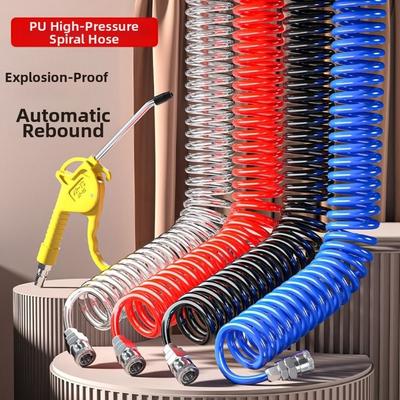 SP20-PP20 Quick Connect Fittings Coiled Air Hose 3/6/9m Pneumatic Spiral Hose  Pneumatic Tools