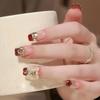 Французский стиль, 24 шт., носимые подвески в виде бабочек, сломанные бриллианты, балетные ногти, готовые съемные многоразовые накладки для ногтей