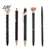 Decorative Gift Ballpoint Pen 5PCS Metal Diamond Pens, with Sparkling Rhinestone Decor, Premium Barrel Smooth Press Mechanism Writing Pen, for