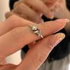925 Silver-Plated Irregular Plain Ring for Women - Korean Simple & Trendy Design, Non-Fading