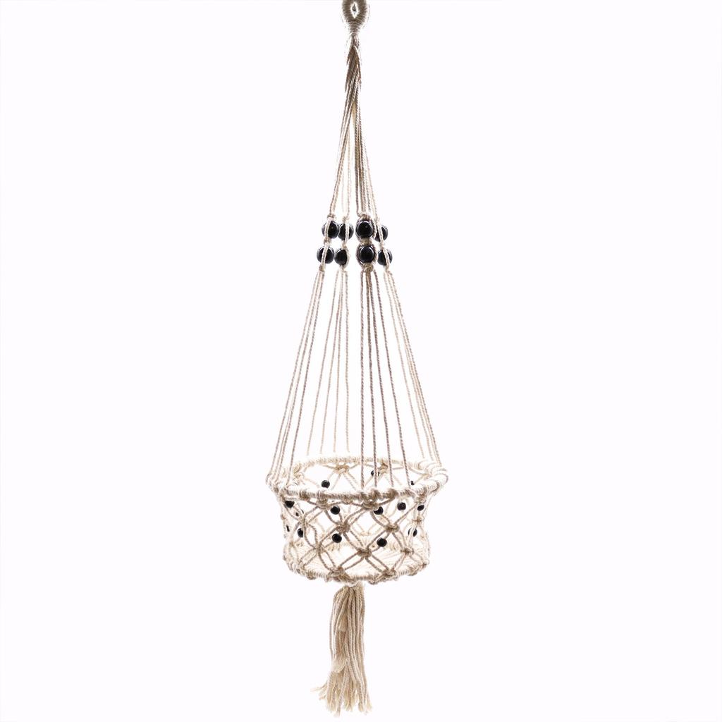Macrame Plant Pot Holder Beaded