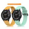 Для Samsung Galaxy Watch7/Watch6/Watch 5 44мм 40мм Силиконовый ремешок для часов с двойными отверстиями и кнопочной застежкой