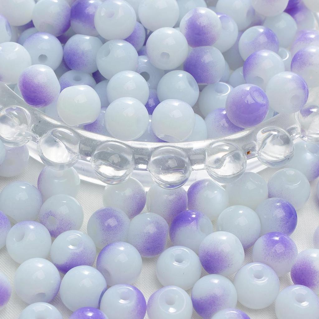 Браслет из стеклянных бусин «половина сахара» с пузырьками желе 8-10 мм - круглые свободные бусины для аксессуаров ручной работы