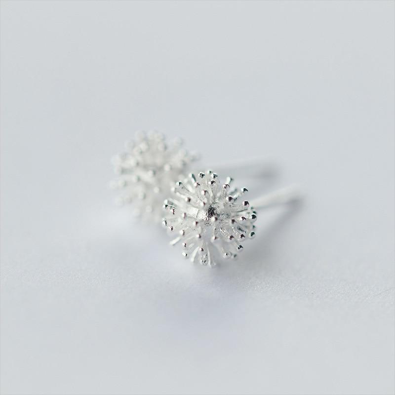 Модные серебряные женские ювелирные изделия модные гипоаллергенные серьги-гвоздики в виде одуванчика для девочек детские Brincos Dz714