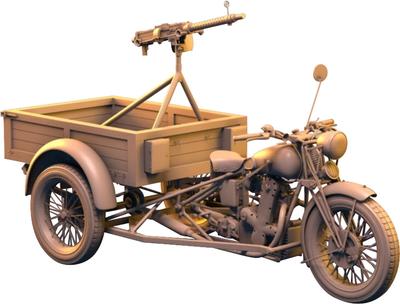 IDAP Technology Масштаб 1/48 Итальянский трехколесный мотоцикл Benelli M36 Набор для 3D-принтера PD48015