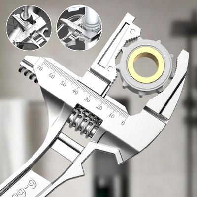 Ключ для ванной комнаты, универсальный ключ с большим отверстием и зубцами для обслуживания оборудования, инструмент Anti-sk P9F4