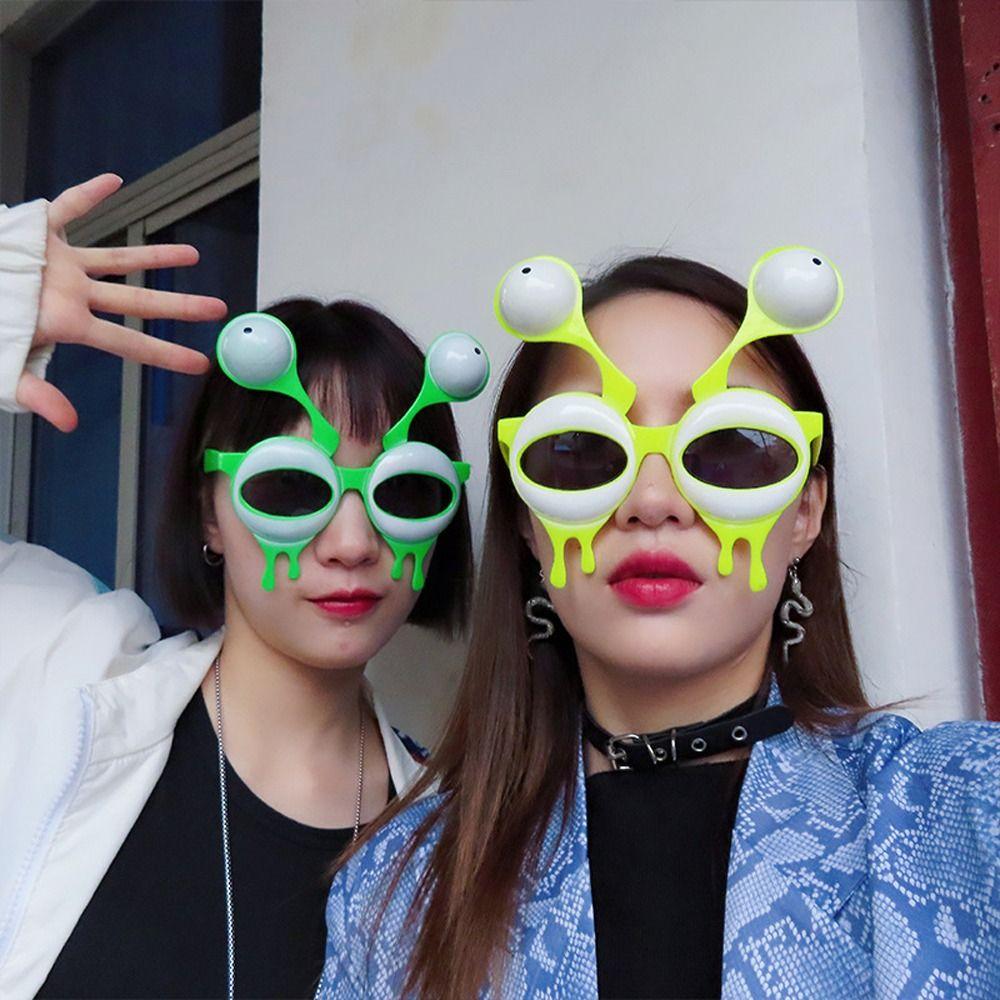 Солнцезащитные очки "Лягушачий глаз" Инопланетные Инопланетные очки "Лягушачий глаз" Портативные Смешные очки Детские/Взрослые