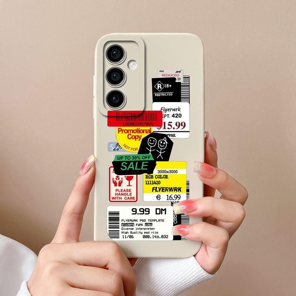 For Samsung Galaxy M15 A55 Ultra F15 A15 S24+ Case Popular Fashion Labels Anti Drop Matte Soft Liquid Silicone Shockproof Phone Cover Capas For Galaxy