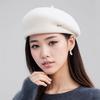 New Three Dimensional Shaped and Elegant Autumn and Winter Beret Women's Versatile Wool Octagonal Hat Showing Face Little Retro Painter Hat