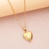 Stainless Steel Silver & Gold Women's Heart Photo Frame Locket Necklace