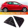 Для Seat Ibiza 2008 2009 2010 2011 2012 Автомобильные задние жалюзи на окно Боковая крышка-жалюзи Накладка Наклейка Вентиляционное отверстие Совок ABS Углеродное волокно ABS
