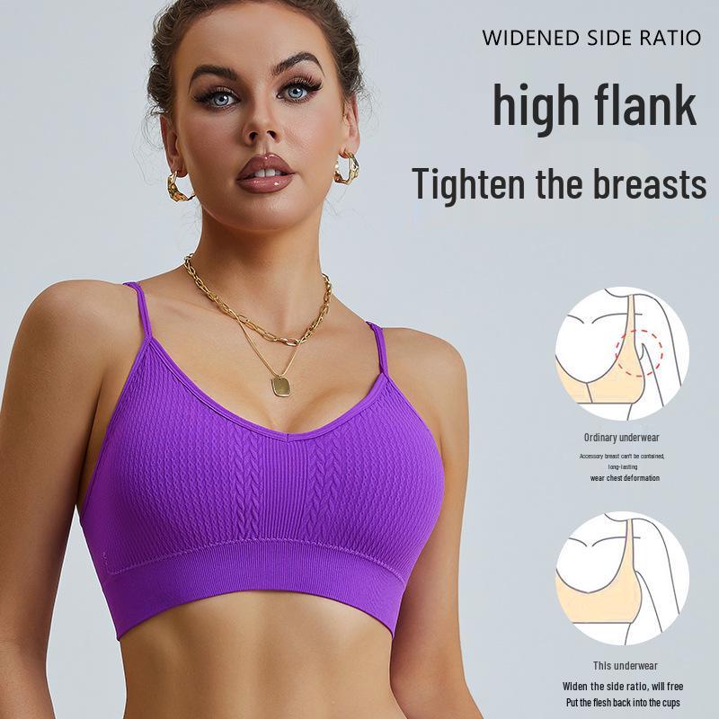 Women's Plus Size Wire-Free Bra: Lifts, Supports, and Minimizes Bust, Seamlessly Collects Side Fat, and Prevents Sagging.
