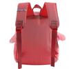 Cartoon Plush School Backpack with Adjustable Strap - Red