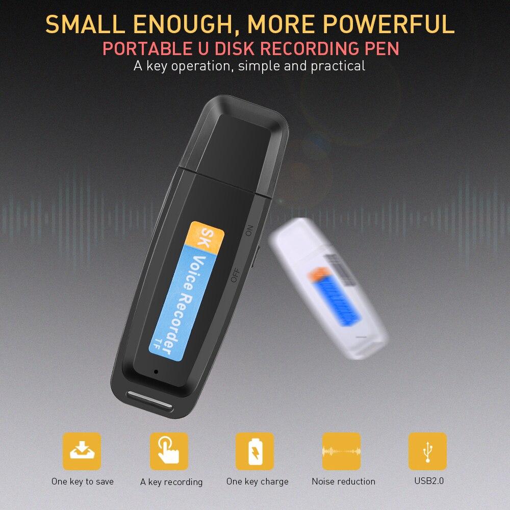 Compact USB Voice Recorder with Expandable 32GB Memory - Professional Recording Device