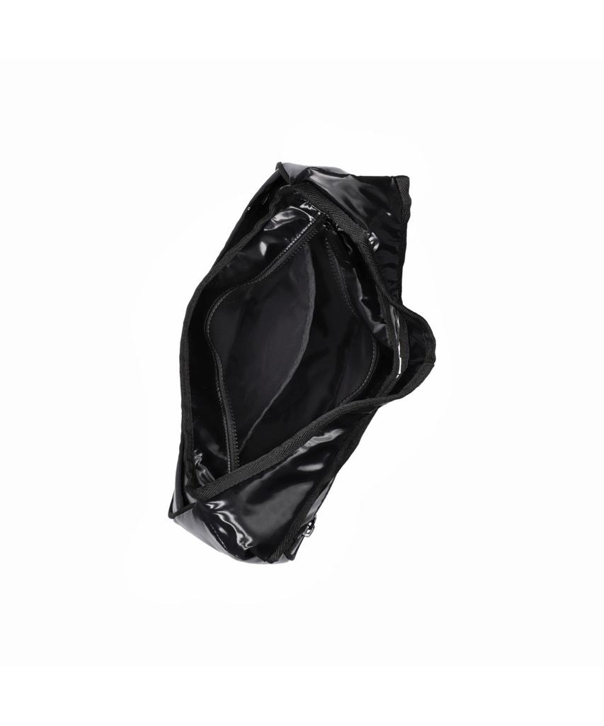 Сумка через плечо Lesportsac Black Shine Medium Crescent Zip [1810.M135]