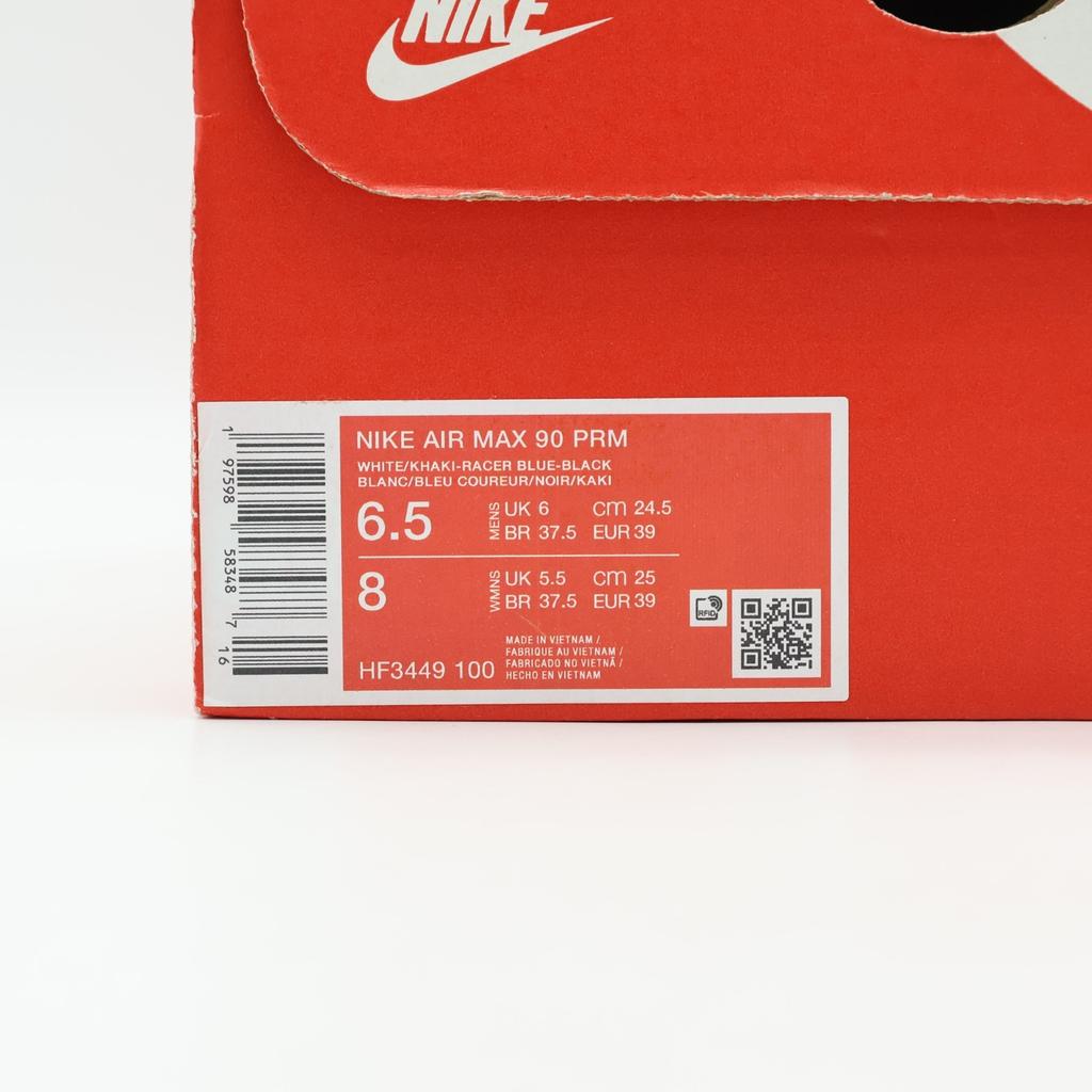 HF3449-100 Nike Air Max 90 PRM Белый Гоночный Синий (Мужской)
