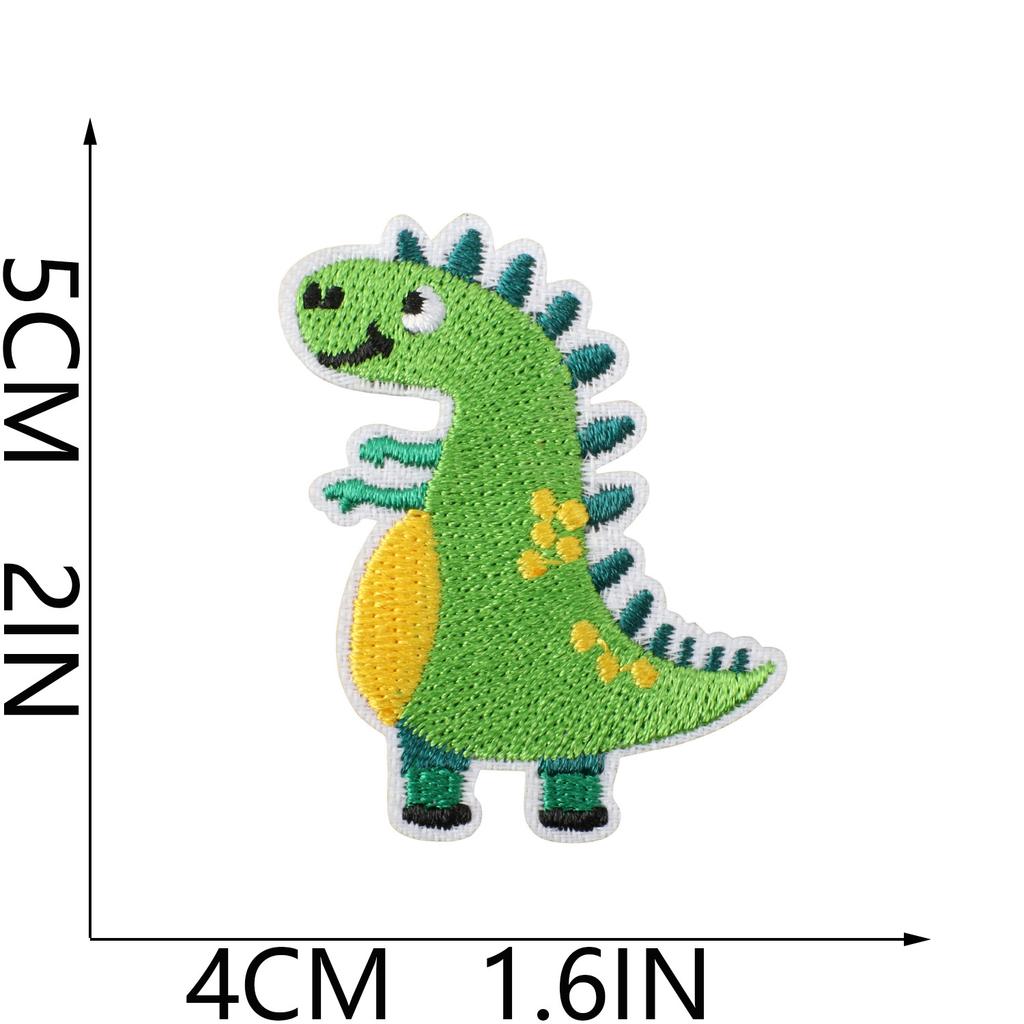 Dinosaur Paradise Embroidery Cloth Sticker Children'S Clothes Decoration Patch Sticker Hot Sublimation Tide Play Embroidery Chapter Triceratops