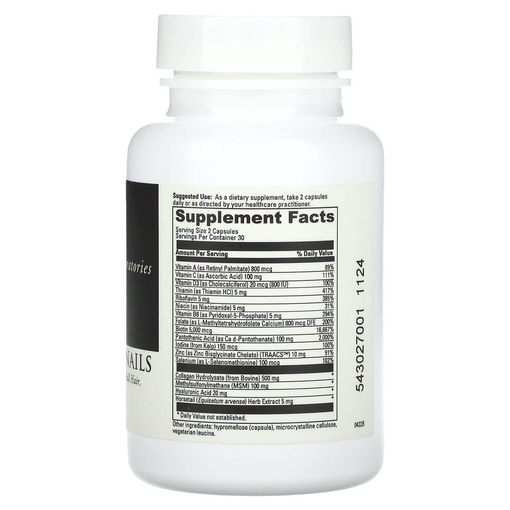 DaVinci Laboratories of Vermont, Волосы, Кожа и Ногти, 60 Капсул
