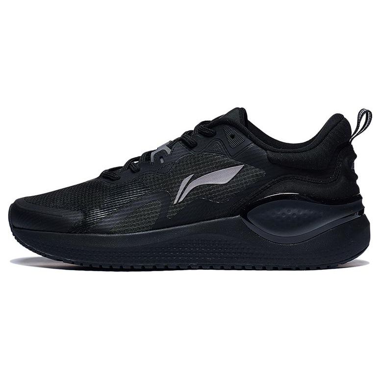 Li-Ning Easy Fit Soft Rebound Refreshing Shock Absorption Non-Slip Wear-Resistant Lightweight Low-Top Running Shoes Men Sneakers Black ARST081-1