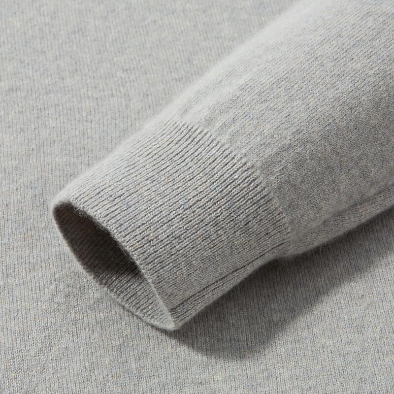 Мужской кашемировый свитер LUOZI с воротником-стойкой и молнией до середины груди