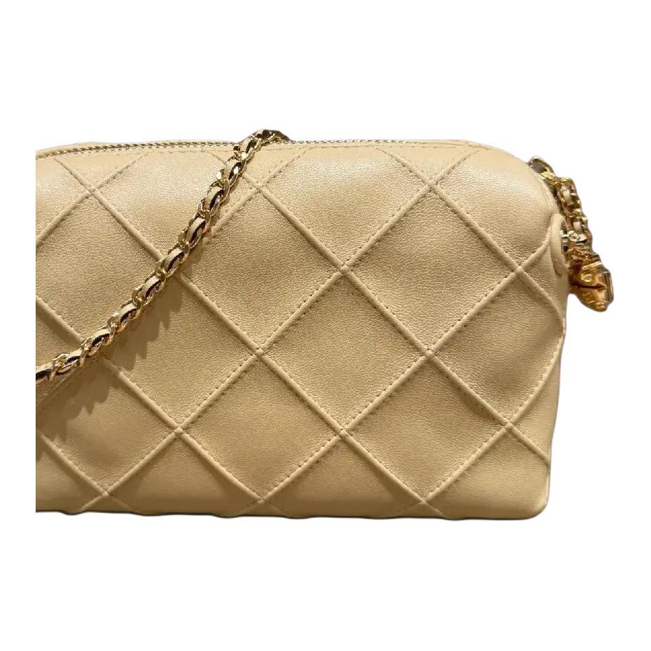 Tory Burch Fleming Hanging Logo Pendant Diamond Quilted Leather Crossbody Shoulder Bag Mini Women Bags Yellow 169226-700