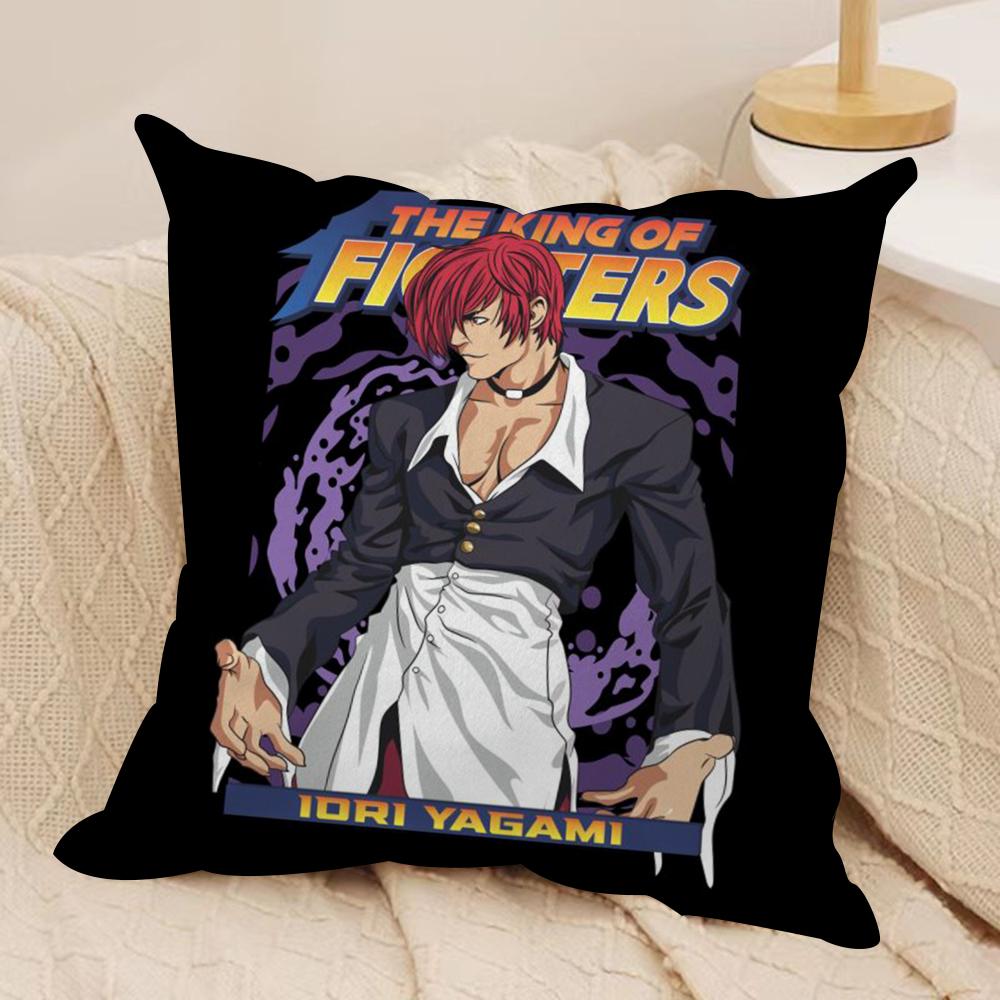 K-KOF TheKing of F-Fighter Наволочка для подушки Шелковистый короткий плюш Двусторонняя печать Чехол для подушки на диван Все сезоны Домашний декор Подарок