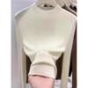 Fashion Semi-turtleneck Long Sleeved Women's Knitted Sweater Early Autumn New Slim Fit Pullover Tops Casual Simple Elegant Thin Inner Bottoming Shirt