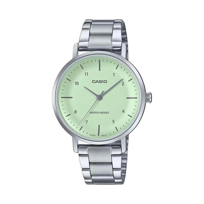CASIO Women's Watch Metal Band LTP-VT03D-3B Green