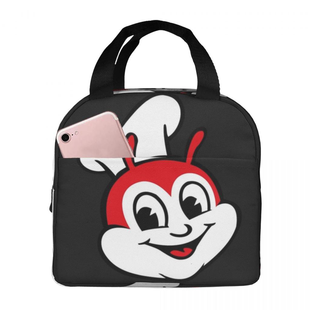 Jollibee Logo Insulated Lunch Bag for Women Children Portable Food Boxes Thermal Lunch Box Tote