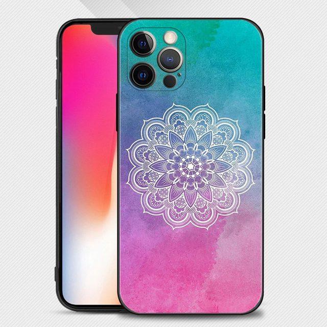Чехол для телефона Mandala Chakra Yoga для Iphone 14 14 13 12 11 Pro Max Xs Max Xr X 7 8 Plus 12 Mini 6s, силиконовый чехол черного цвета