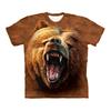 Bear Tiger Animal 3D Printed Hip Hop Short Sleeve T-Shirt Oversized Outdoor T-Shirt Harajuku Y2k Top