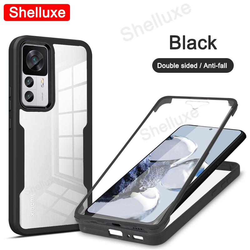 Mi12T 360 Полная защита корпуса Прозрачный чехол Shelluxe для Xiaomi Mi 12 12X 12T Pro для Xiomi Mi12 Lite Силиконовая двусторонняя крышка