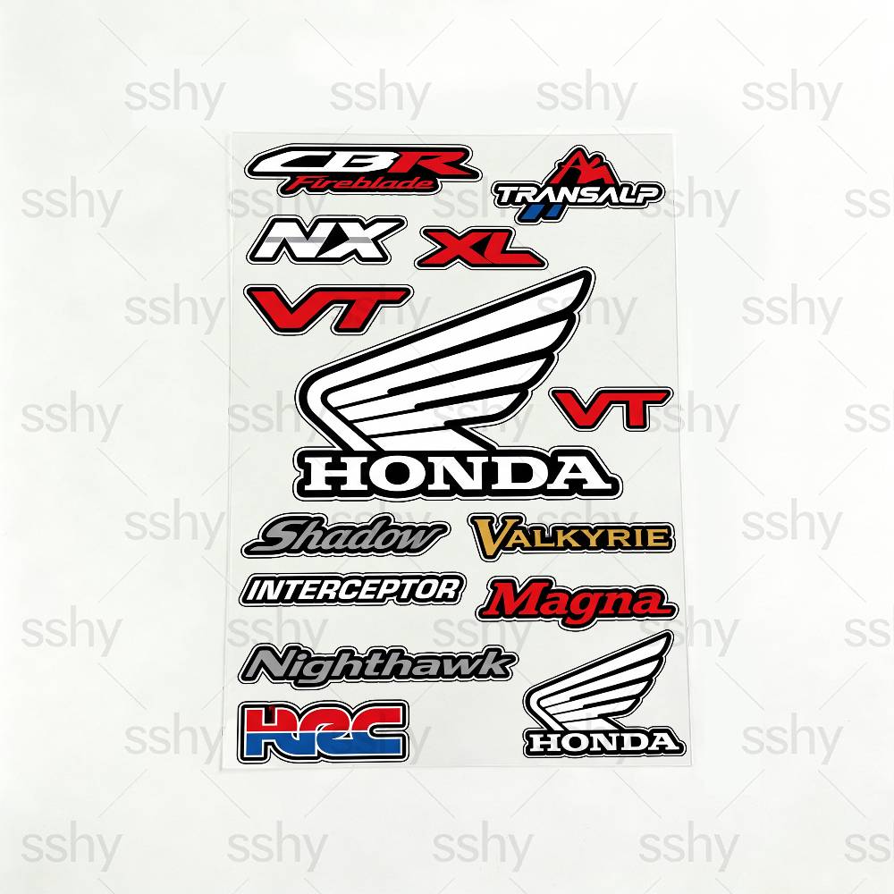 ДЛЯ HONDA RACING Универсальные Светоотражающие Водонепроницаемые Защитные от Царапин Наклейки для Автомобиля Велосипеда Шлема Стакана Холодильника Декоративные Наклейки