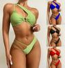 Sexy Swimwear Women Irregular Split Swimsuit Bikini Bathing Suit Beach Wear Push Up Monokini Swim