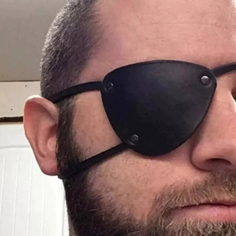 Средневековые Рыцари Пиратские Повязки на Глаз Кожаная Повязка на Глаз Маска для Глаз Ренессанс Средневековый Пиратский Костюм Хэллоуин Косплей