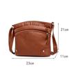 New Soft PU Leather Shoulder Bag Women Retro Messenger Bag Casual Multi-zipper Female Crossbody Bag Large Capacity Daily Handbag Satchel