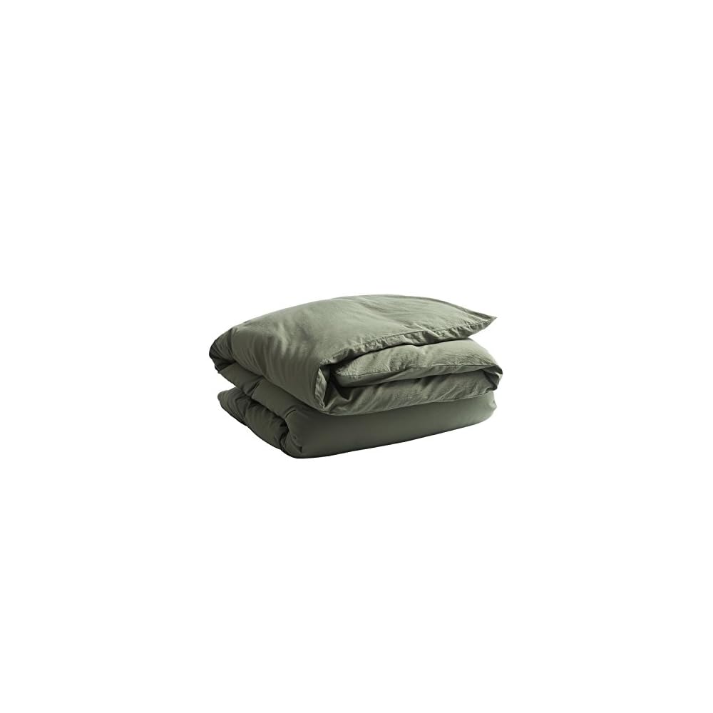 [Double Duvet Cover - Sold Separately] Organic Cotton 190x210cm Duvet Cover, 100% Washed Cotton,