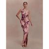 Women's New Slim-fitting Sexy Twisting Flower Hip-wrapped Tight Waist and Thin Dress