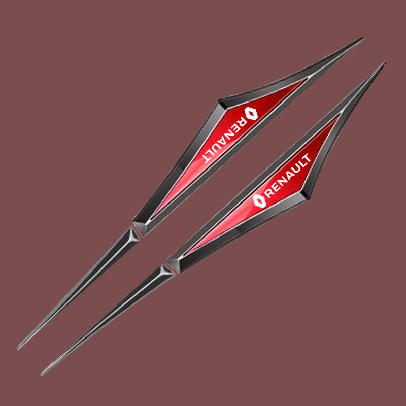 Внутренние наклейки Углеродное волокно Наклейки-эмблемы на крыло автомобиля Наклейки Подходят для Renault RS Koleos Captur Kadjar Megane Clio Ta