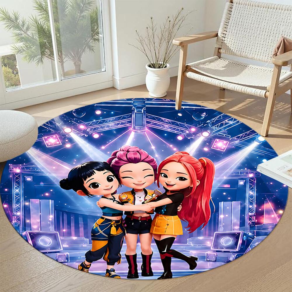 Colorful Stage Round Area Rug Perfect for Kitchen Living Rooms Bedrooms Dormitory Antislip Round Carpet Office home decor