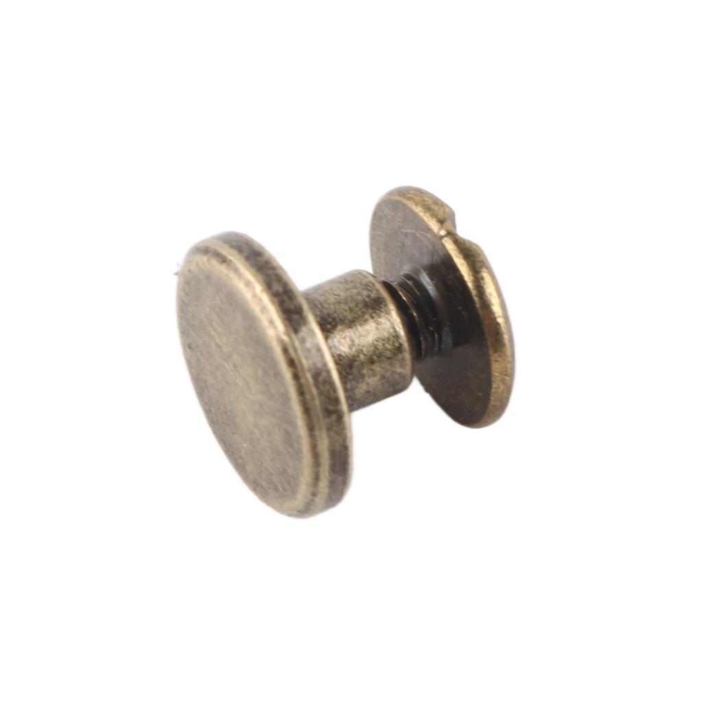 20 шт. медные латунные винты с плоской головкой, гайки, гвозди, заклепки, кожаный аксессуар для колпачков